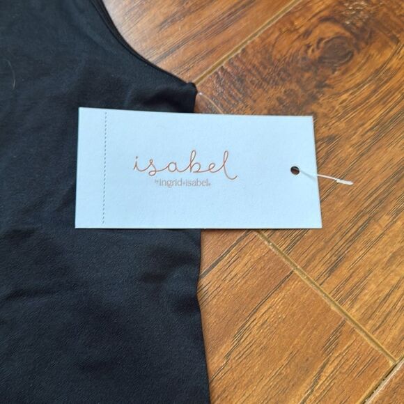 NWT Isabel Maternity by Ingrid + Isabel Black Tank Bodysuit Leotard One Piece - Picture 6 of 8